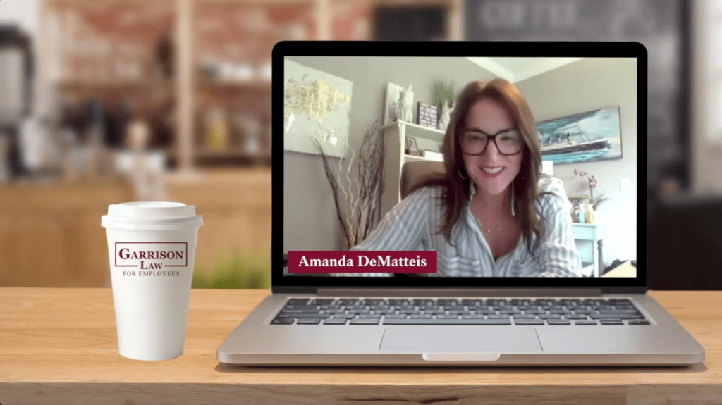 amanda dematteis discussing employee health benefits while on fmla leave