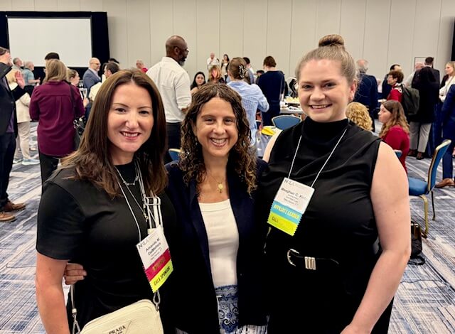 Amanda DeMatteis, Nina Pirrotti, and Meaghan Kirby at the 2025 NELA Convention in Baltimore