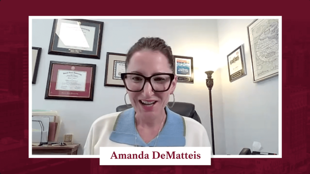 amanda dematteis discussing mediation | garrison law