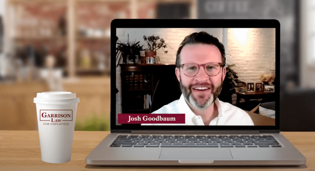 josh goodbaum discussing severance and 401k | garrison law