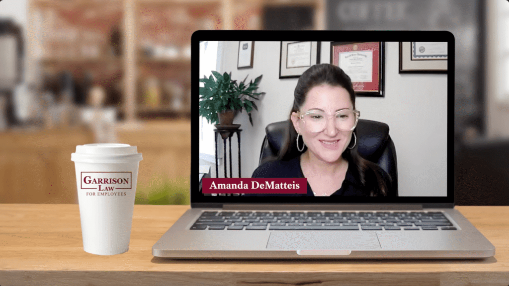 amanda dematteis discussing what happens after an employee reports sexual harassment | garrison law