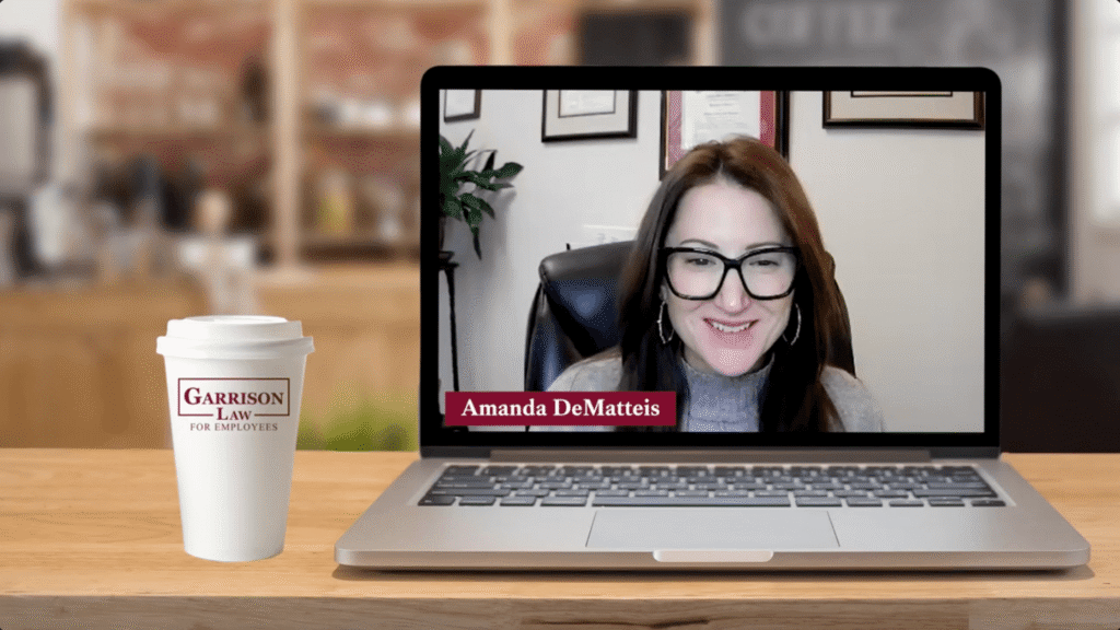 amanda dematteis discussing being fired because of a high salary | garrison law