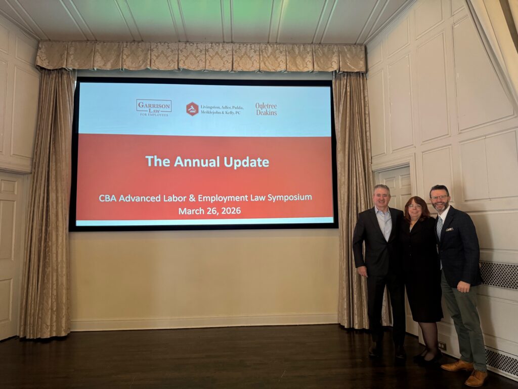 josh goodbaum presents lunchtime plenary at ct bar association's 2026 advanced labor and employment law symposium | garrison law